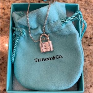 Tiffany lock pendant necklace